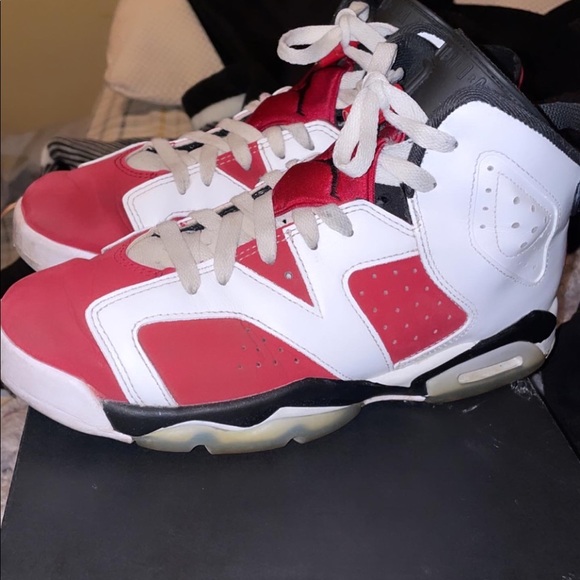 jordan 6 carmines size 6.5 used $150 pickups only obo price is negotiable
